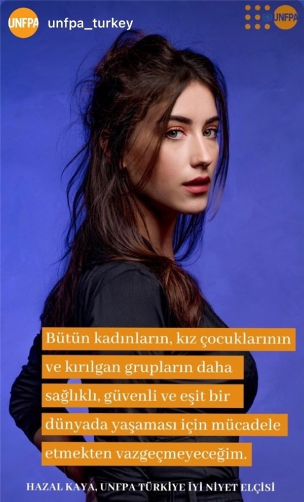 UNFPA Türkiye'nin iyi niyet elçisi