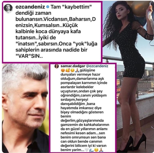 Özcan Deniz, kendisinden 23 yaş küçük sevgilisine sosyal medyadan aşkını ilan etti