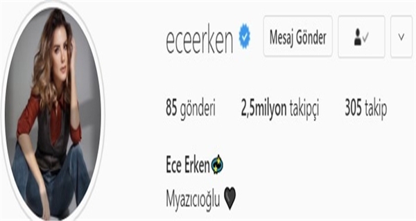 Ece Erken imzayı attı soyadını ekledi!