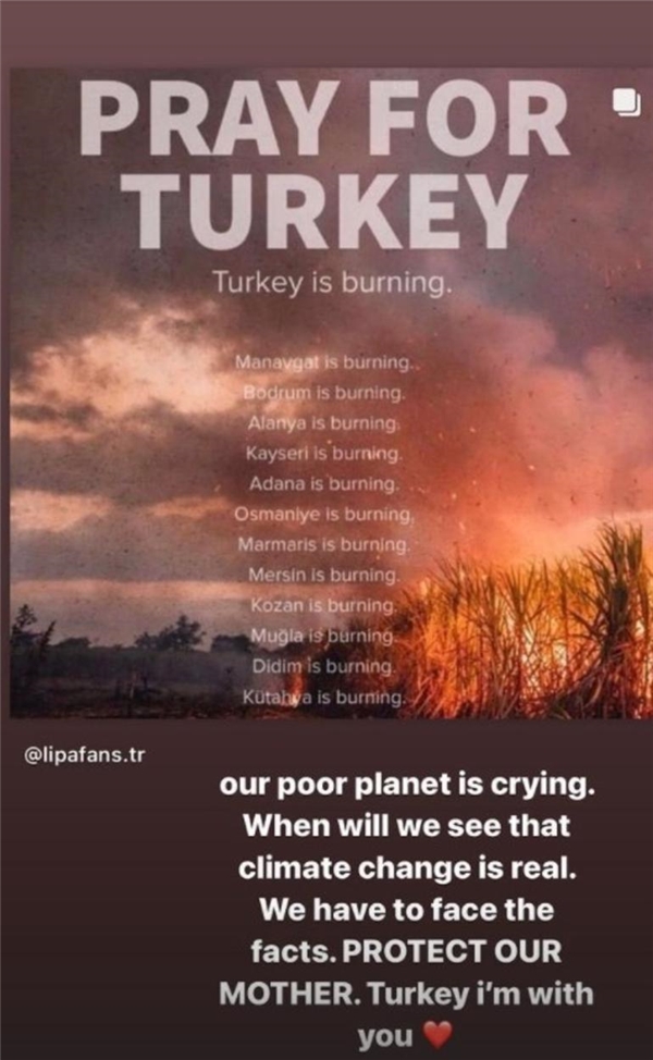 Dua Lipa'dan Türkiye mesajı: Seninleyim Türkiye!