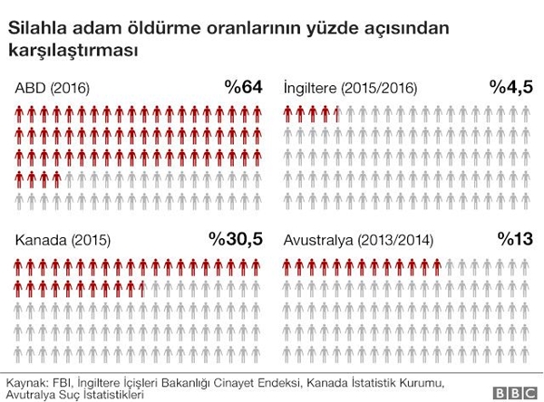 8 Grafikte Amerika'da Bireysel Silahlanma