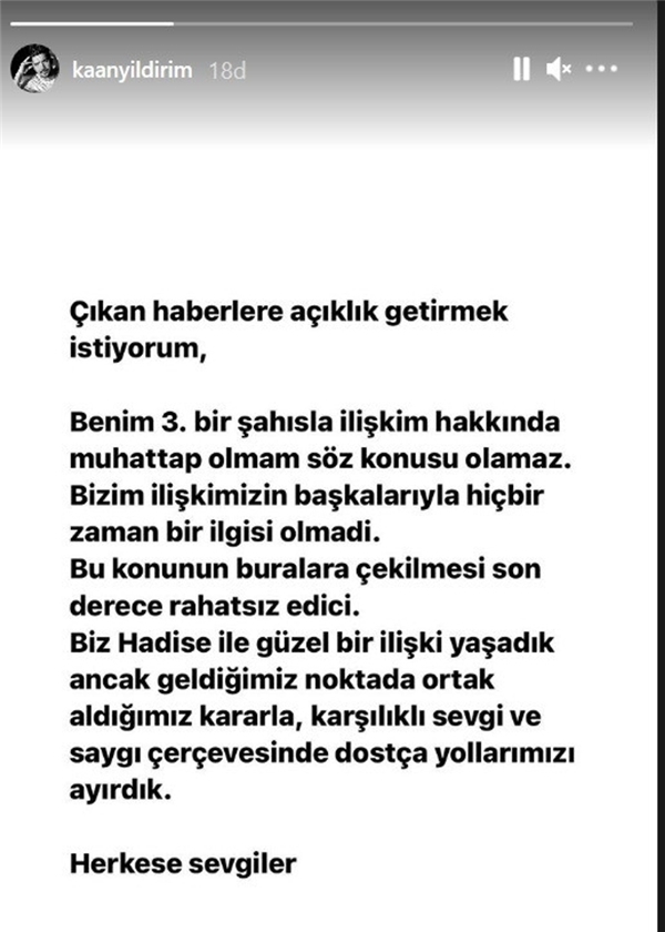 <a class='keyword-sd' href='/kaan-yildirim/' title='Kaan Yıldırım'>Kaan Yıldırım</a> 'Hadise' sessizliğini bozdu