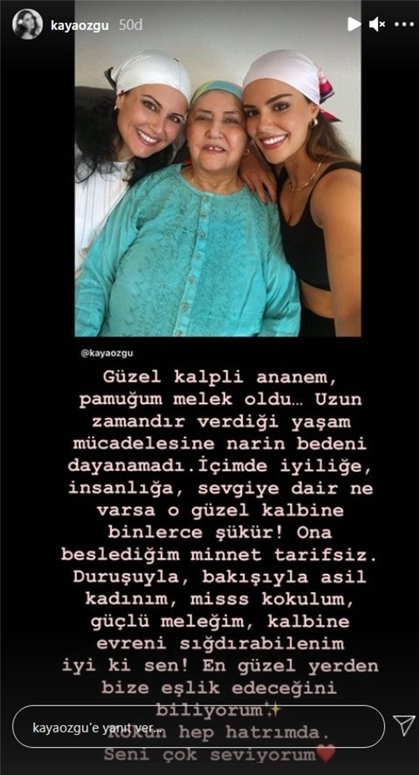 Özgü Kaya'nın acı günü