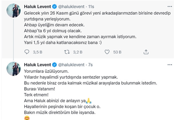 Haluk Levent: 1.5 yıl sonra yurt dışına yerleşiyorum
