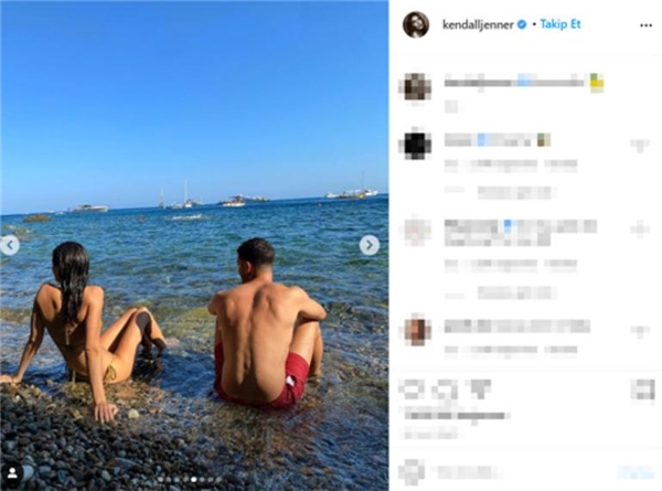Sevgilisi Devin Booker ile pozlarını paylaşan Kendall Jenner'a Türk hayranları böyle seslendi