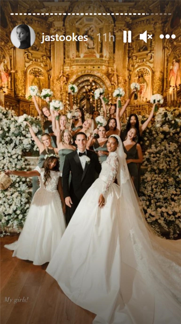 Top model Jasmine Tookes ile Snapchat'in yöneticilerinden Juan David Borrero peri masalı gibi bir düğünle evlendi:  Düğün damadın memleketinde