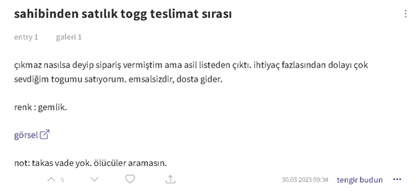 İlan sayfalarında Togg hareketliliği: Çekiliş sırasını satanlar bile var!