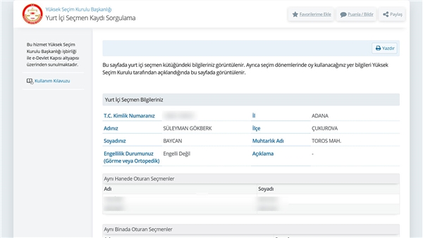 Seçmen kaydı sorgulama nasıl yapılır?