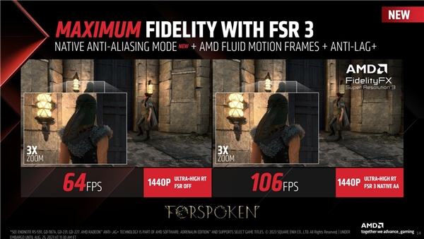 AMD, FidelityFX Super Resolution 3'ü (FSR3) Tanıttı