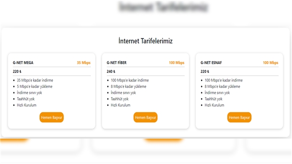 Gıbırnet İnternet Paketleri ve Altyapı Sorgulaması