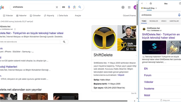 Microsoft Edge'de Çift Arama Motoru Kullanma Özelliği