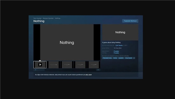 Steam'de Yayınlanan Nothing Oyunu İlgi Odağı Oldu
