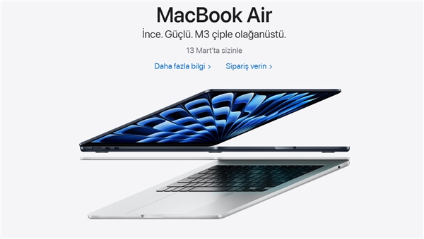 Apple, M3 MacBook Air ile yapay zeka konusunda iddialı