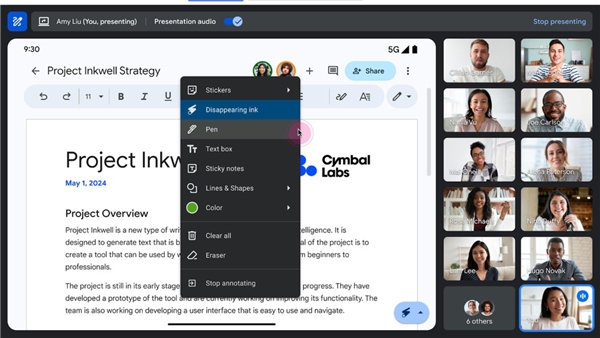Google Meet, sunum sırasında ek açıklama paylaşma özelliği ekledi