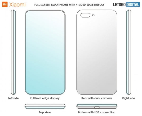 Xiaomi'nin Dört Tarafı Kavisli Akıllı Telefonu İşte Böyle Görünecek