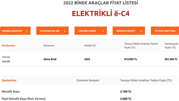 En ucuz elektrikli otomobil zamlandı!