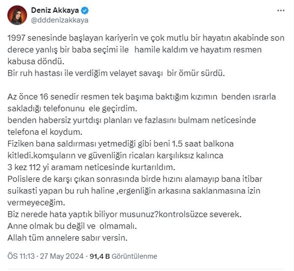Eski manken ve sunucu kızıyla ilgili açıklama yaptı