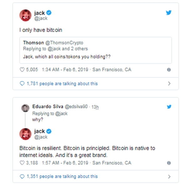 Twitter Ceo'su Jack Dorsey, Bitcoin'i Öve Öve Bitiremedi