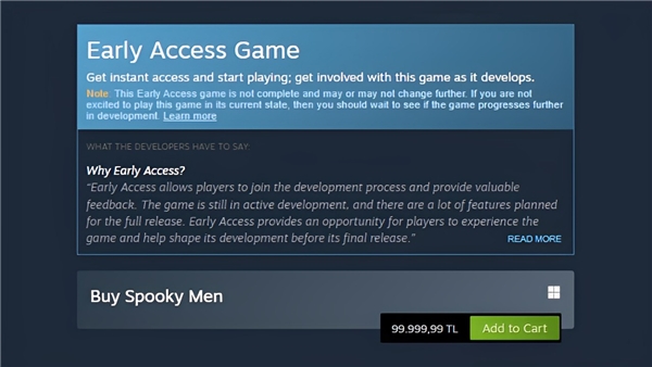 Steam'de zam yedikten sonra 99 bin TL'ye satılan oyun: Spooky Men