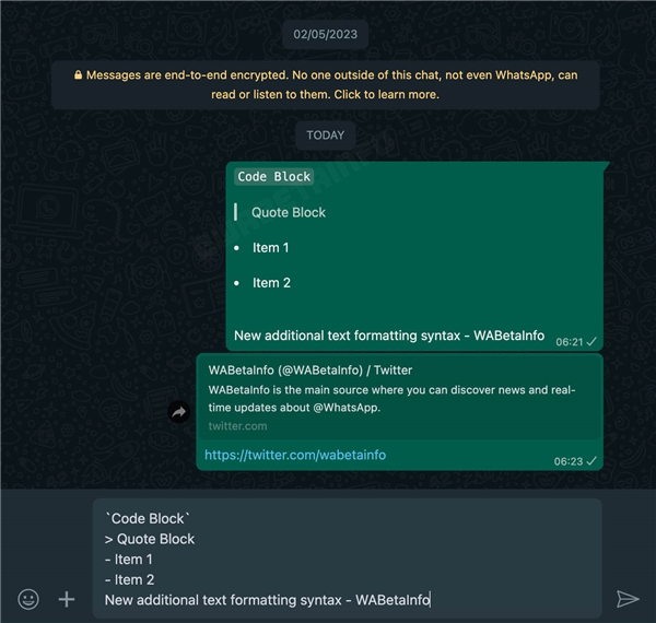 WhatsApp, Metin Biçimlendirme Seçeneklerini Artırıyor