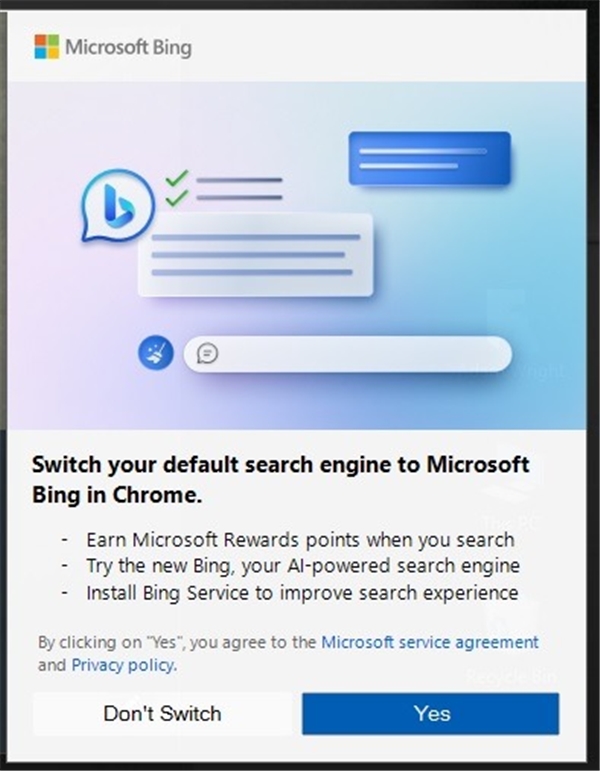Microsoft, Windows 11 kullanıcılarını Bing'e çekmeye çalışıyor