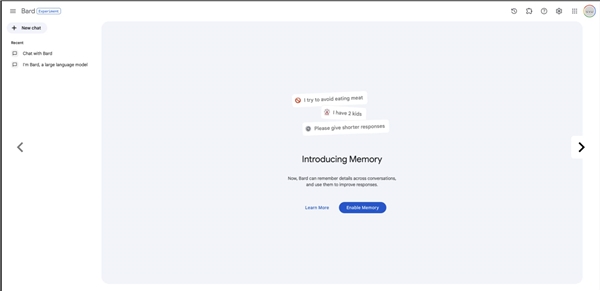 Google Bard, Bellek Özelliği ile Anlattıklarınızı Hatırlayacak