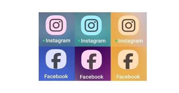 Android Temalı Simgeler Özelliği ile Instagram ve Facebook Logoları Daha Minimal
