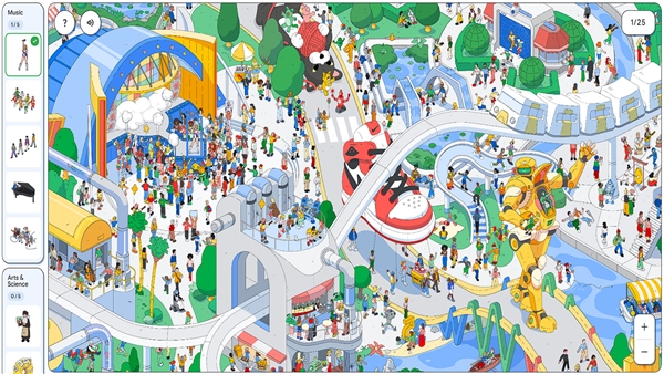 Google'un 25. yaşını kutlayan görsel arama oyunu: Most Searched Playground
