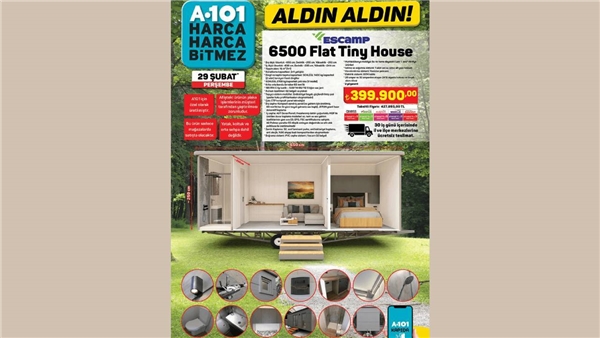 A101'de satılan Flat Tiny House'un fiyatı ve özellikleri