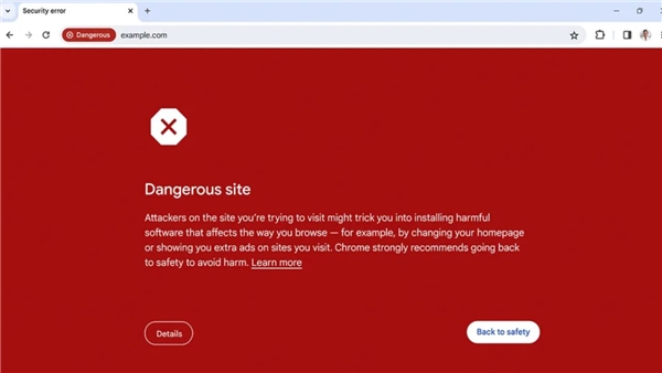 Google Chrome, tehlikeli web sitelerini anlık olarak tespit ediyor ve engelliyor