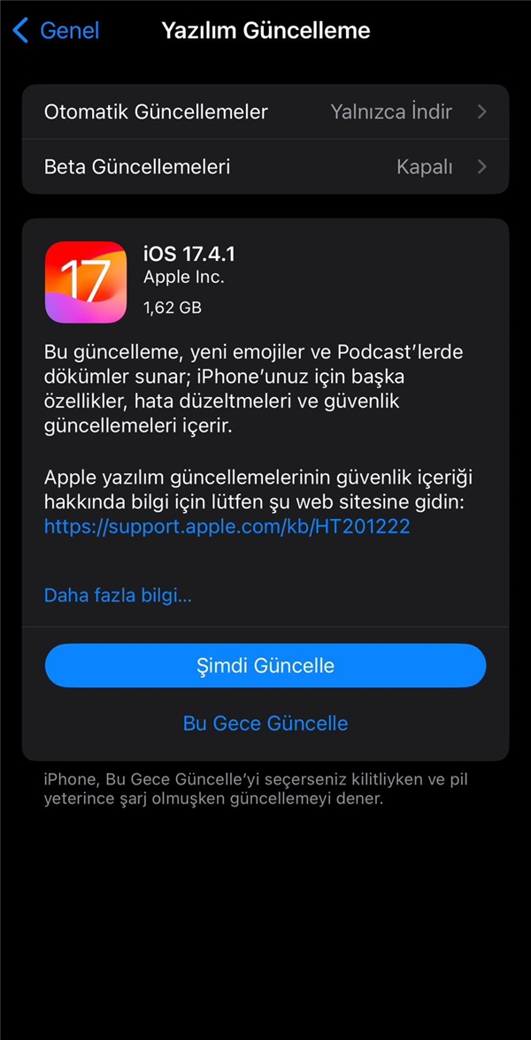 Apple, iOS 17.4.1 Güncellemesini Yayınladı