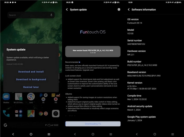 vivo V23 Android 14 tabanlı Funtouch OS 14 güncellemesi aldı