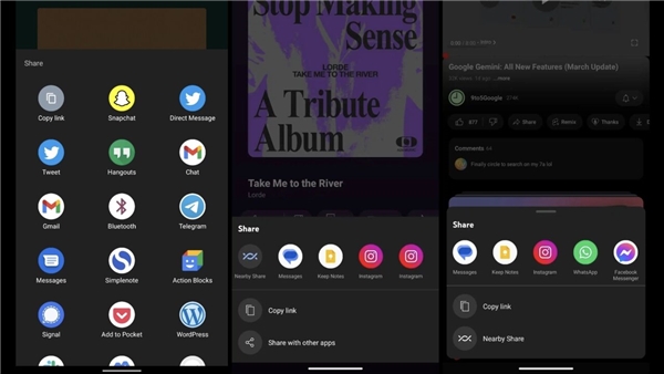 YouTube Music Android uygulamasının 'Paylaş' sayfası tasarımı değişti