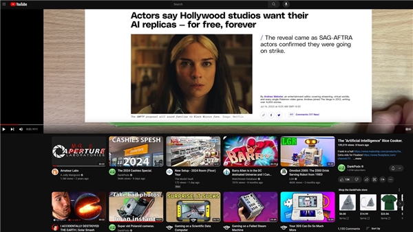 YouTube, video ekranında yeni bir tasarıma geçiş yapabilir