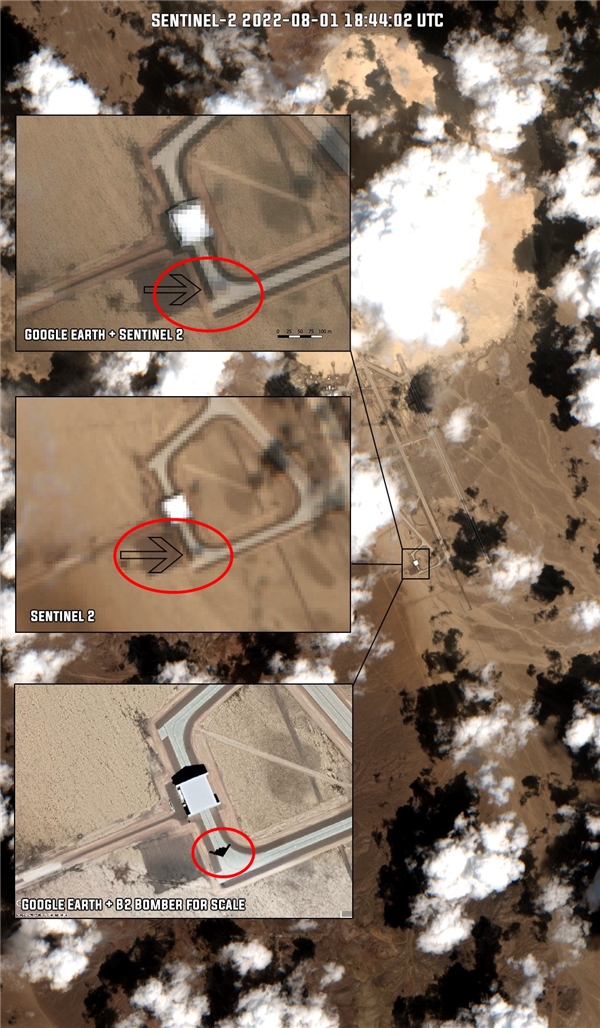 51. Bölge'deki gizemli uçak uzaydan görüntülendi!