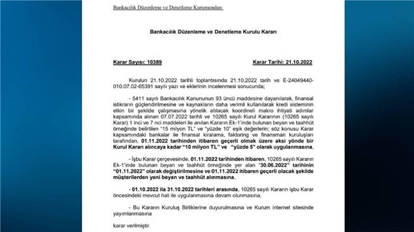 BDDK, ticari kredi kullanım koşulunu değiştirdi!