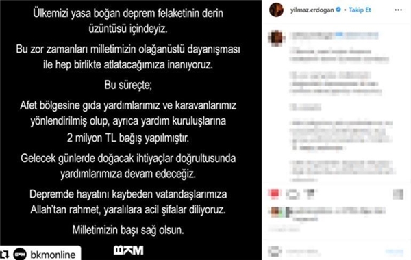 Yılmaz Erdoğan: BKM sahneye geri dönüyor