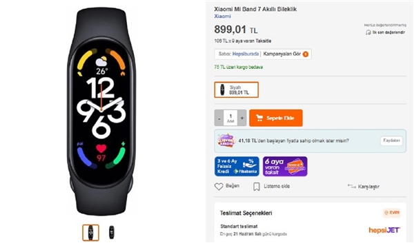 Xiaomi mi Band 7, Türkiye'ye geldi: İşte fiyatı!
