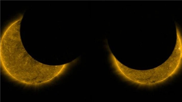 Sadece uzaydan görülebilen Güneş tutulması gerçekleşti! İşte görüntüler