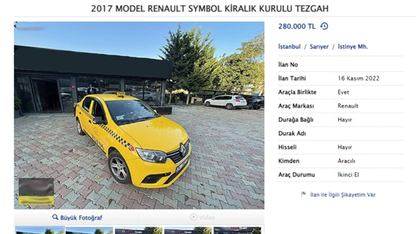 Taksi plaka fiyatları ve kira geliri tavan yaptı!