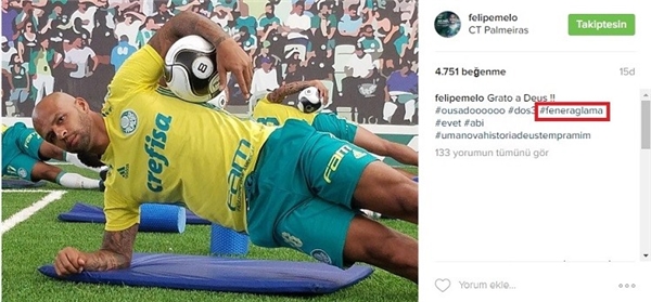 Melo yine rahat durmadı! Fenerbahçe'ye gönderme yaptı