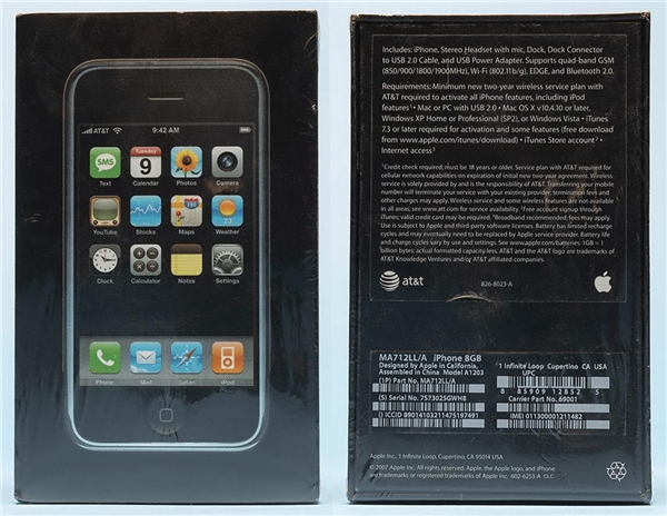 2007 yılında üretilen kapalı kutu ilk iPhone 35 bin 414 dolara satıldı
