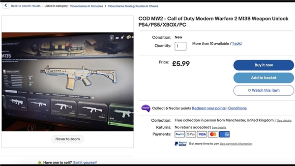 Call of Duty Modern Warfare 2 silahları eBay'de satılıyor!